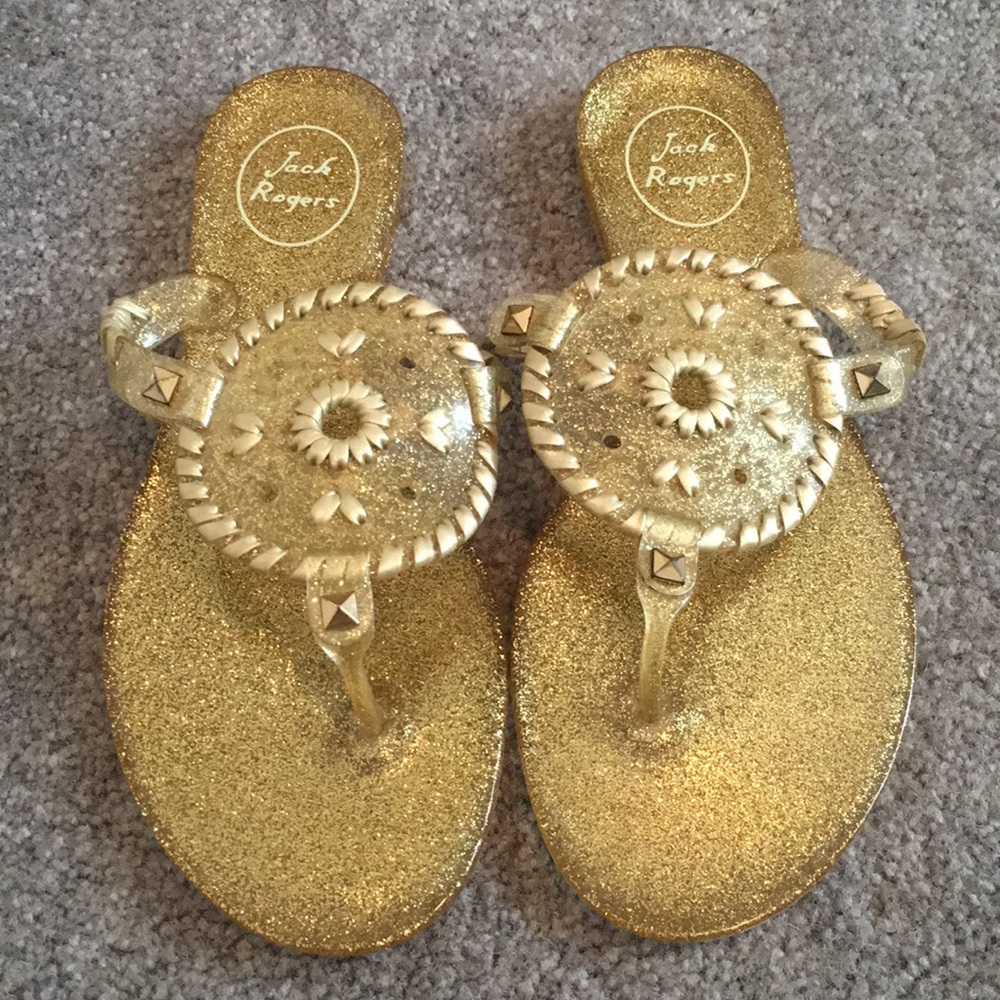 ✨Jack Rogers Sparkle Georgica Jelly Thong Sandals✨